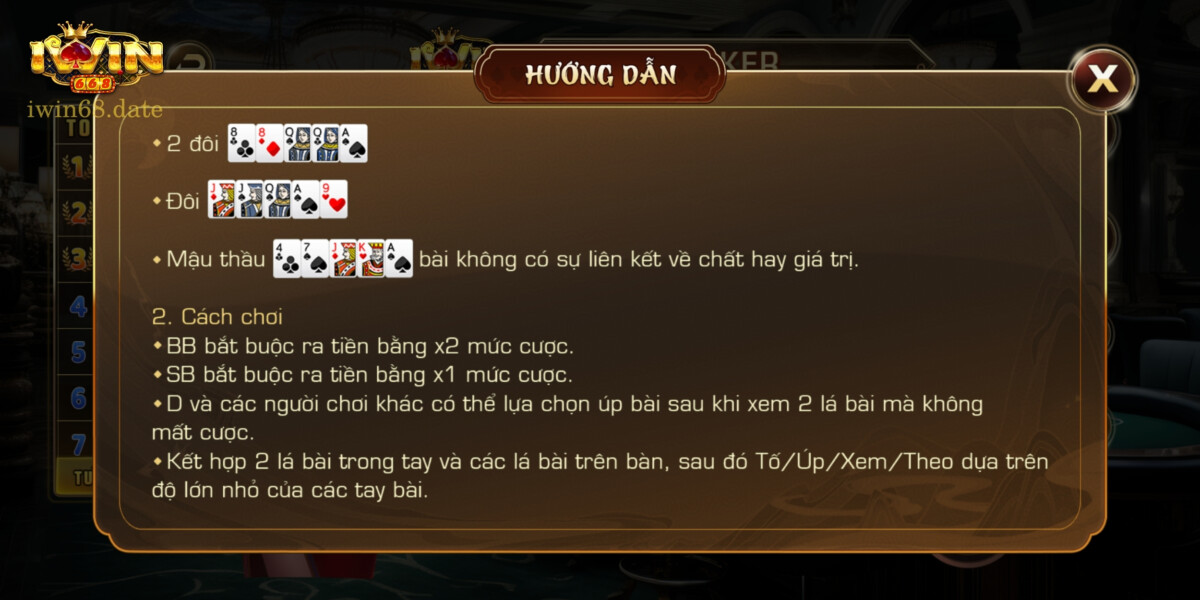 Cách lựa chọn vòng cược trong game Poker phụ thuộc vào hành động của người chơi